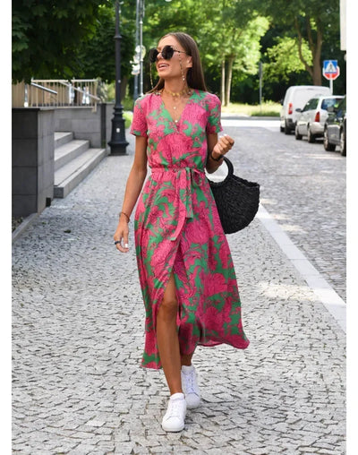 Tamsin | Summer Bloom V-Neck Dress