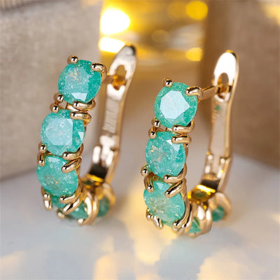 Ebb & Essence I Frosted Bloom Zircon Hoops