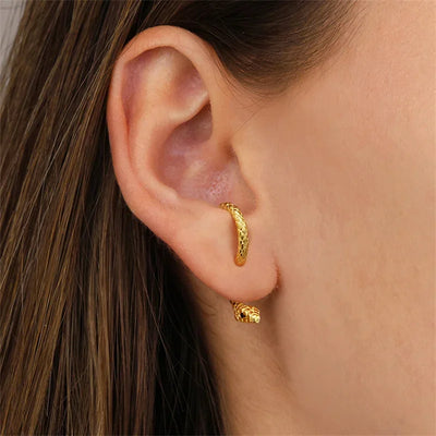 Serpent Elegance I  Snake Earrings
