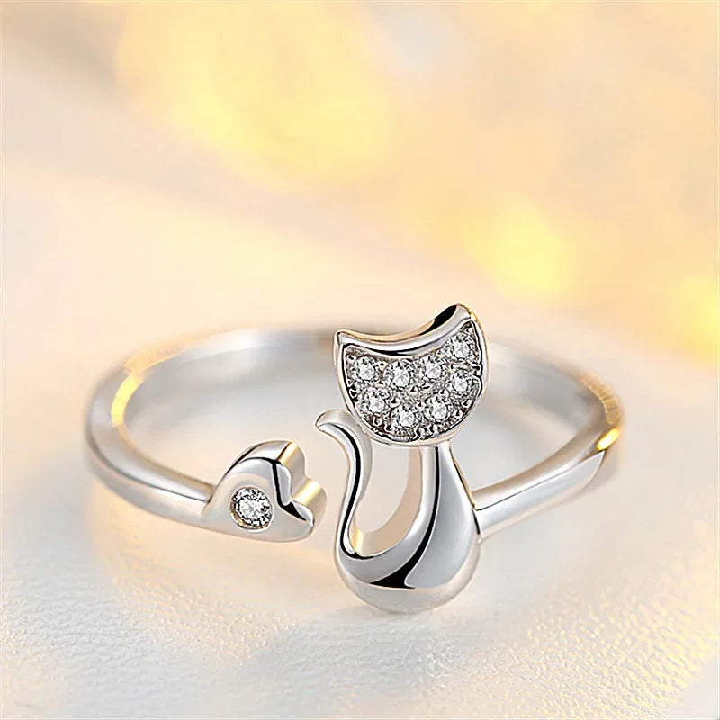 Whiskered Charm I Cute Cat Ring