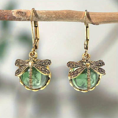 Twilight Wings I Vintage  Dragonfly Earrings