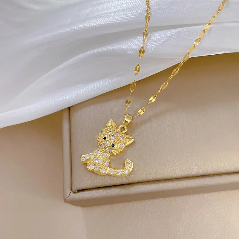 Pixie | Crystal Cat Necklace