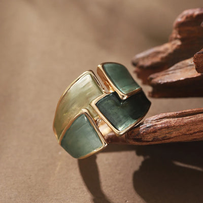 Almana I Geometric Adjustable Gold Ring