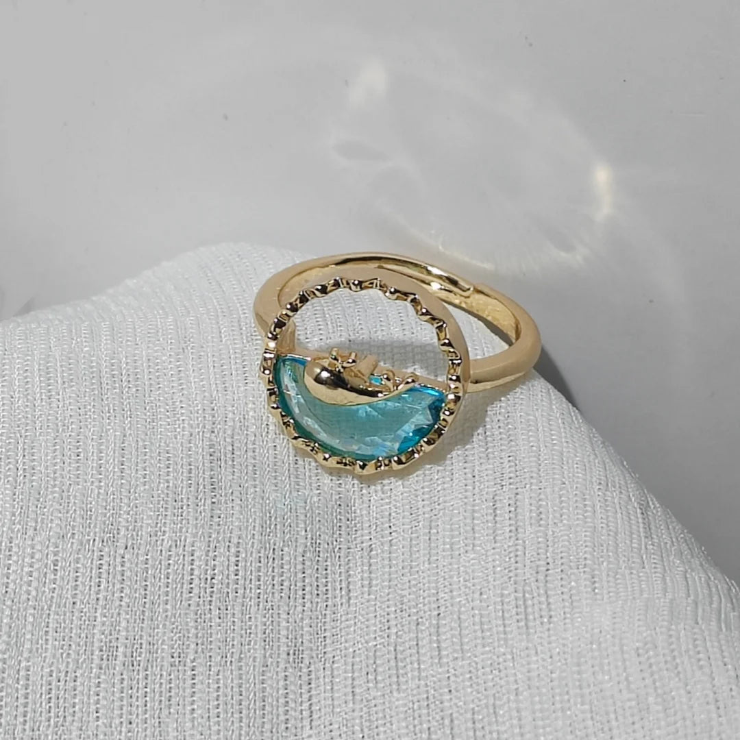 Whale Spirit I Ocean Blue Ring