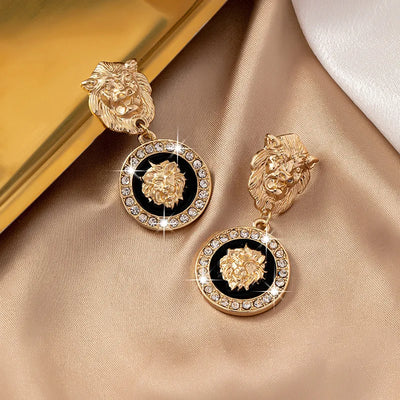 Roar & Radiance I Lion Head Earrings