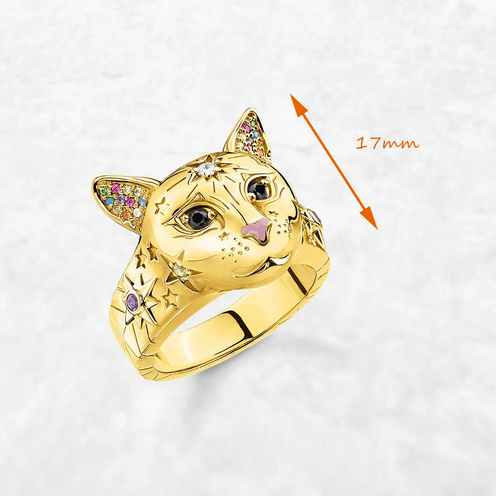Lunara | Celestial Cat Ring