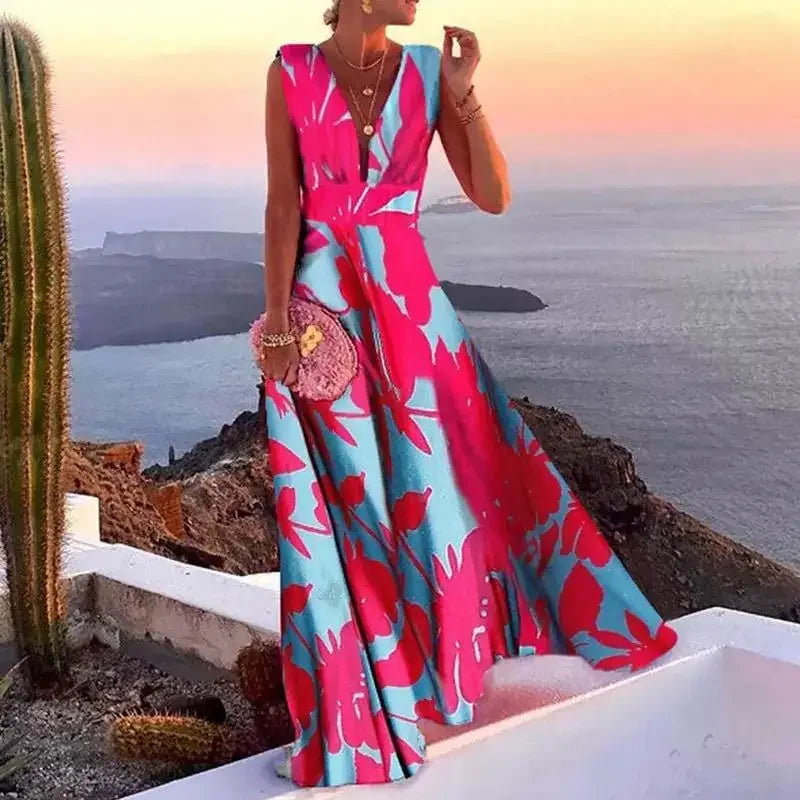 Keira | Lantern Sleeve Dress| French Chic Floral Sleeveless Dress