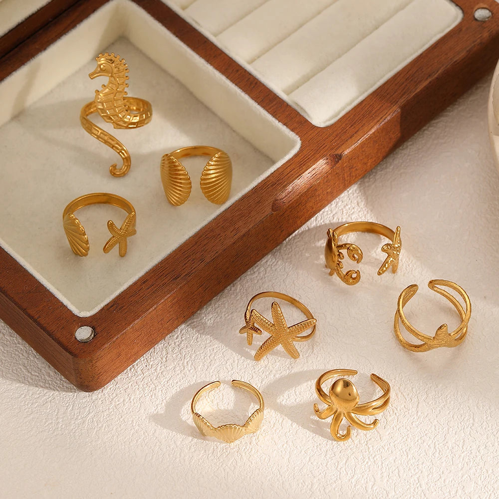 The Sea Icons Set I Ring Set