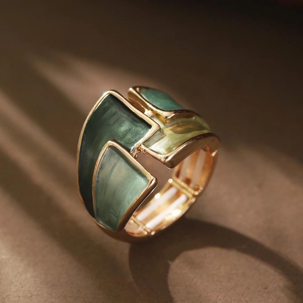 Almana I Geometric Adjustable Gold Ring