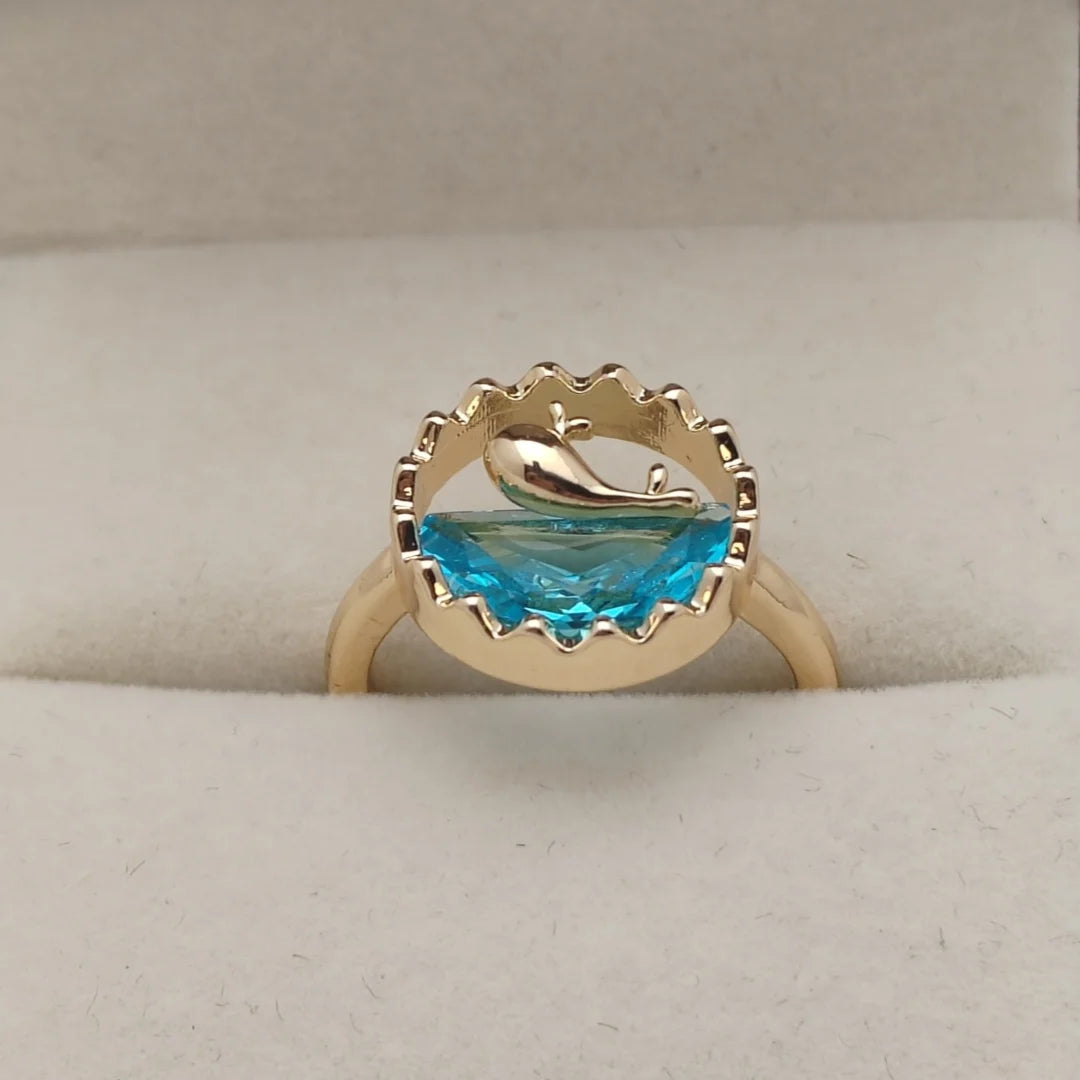 Whale Spirit I Ocean Blue Ring