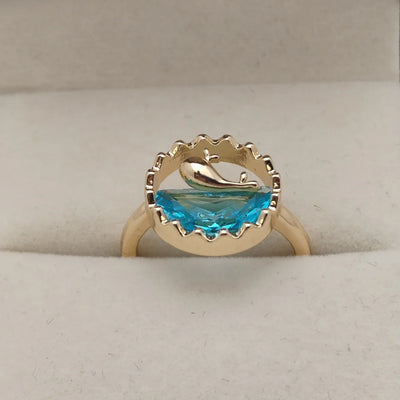 Whale Spirit I Ocean Blue Ring