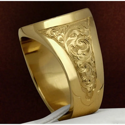 Crest of Valor I Crown Lion Ring