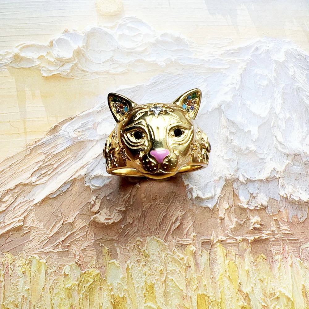 Lunara | Celestial Cat Ring
