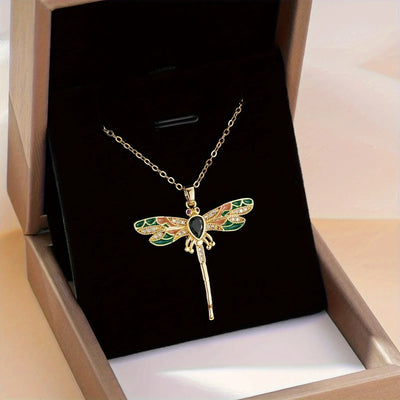Wings of Serenity I Dragonfly Pendant Necklace