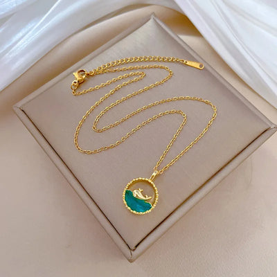 Dolphin Whisper I Golden Necklace