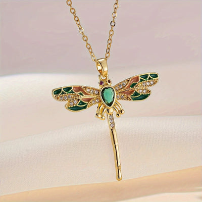 Wings of Serenity I Dragonfly Pendant Necklace