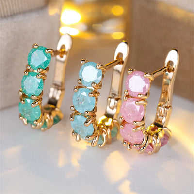 Ebb & Essence I Frosted Bloom Zircon Hoops