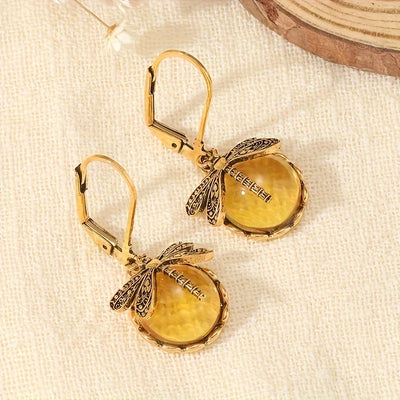 Twilight Wings I Vintage  Dragonfly Earrings
