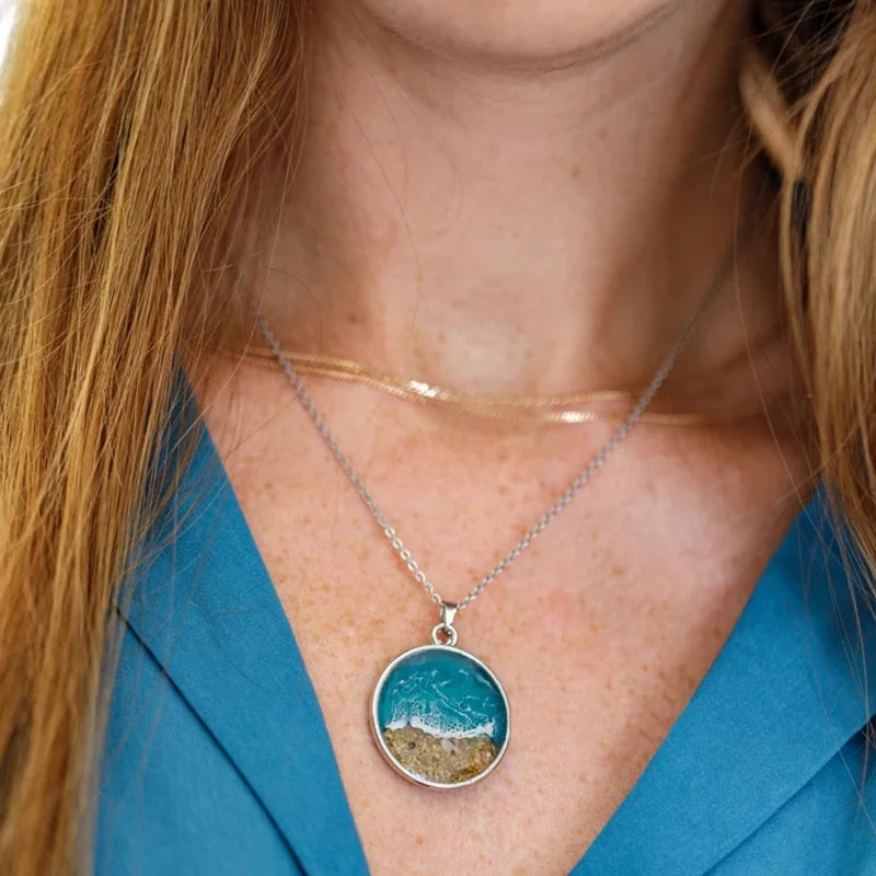 Circle of Calm I Beach Necklace