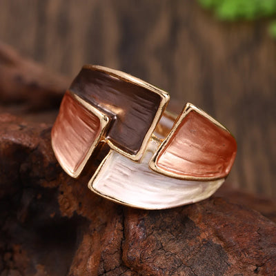 Almana I Geometric Adjustable Gold Ring
