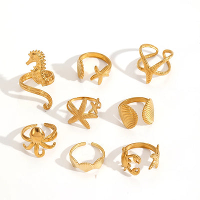 The Sea Icons Set I Ring Set