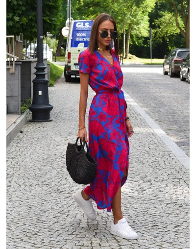 Tamsin | Summer Bloom V-Neck Dress