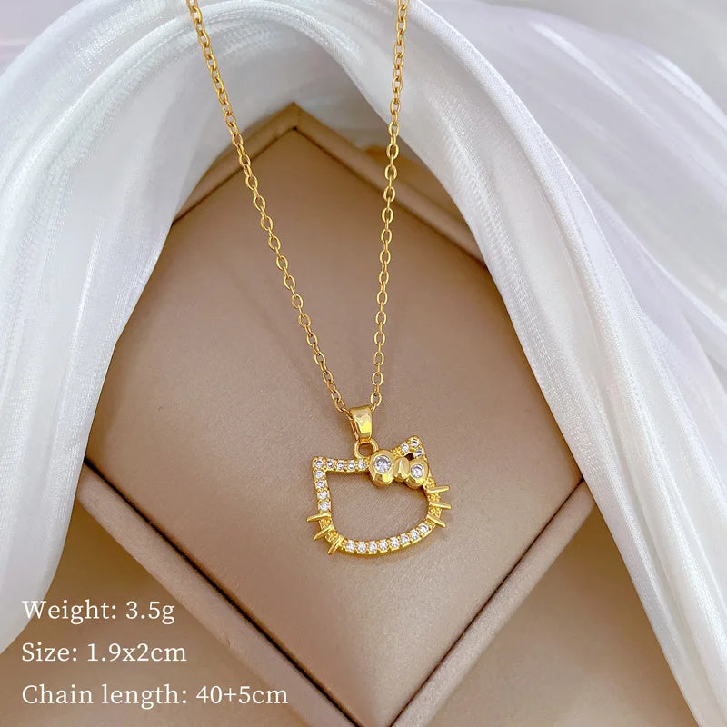 Luna | Crystal Kitty Necklace