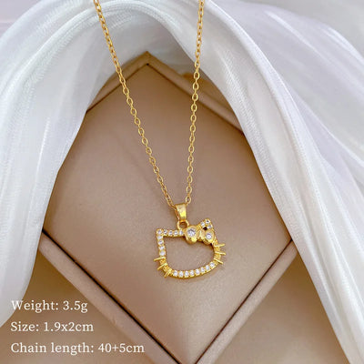 Luna | Crystal Kitty Necklace