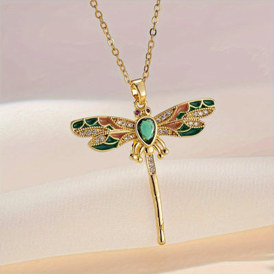 Wings of Serenity I Dragonfly Pendant Necklace