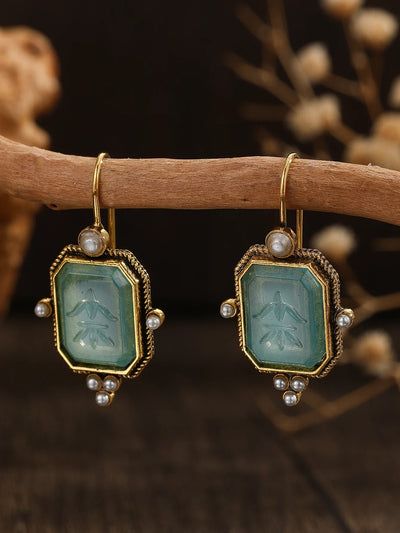 Ocean Dew I Radiant Finish Earrings