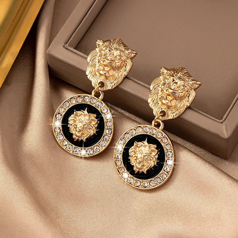 Roar & Radiance I Lion Head Earrings