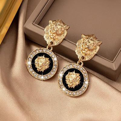 Roar & Radiance I Lion Head Earrings