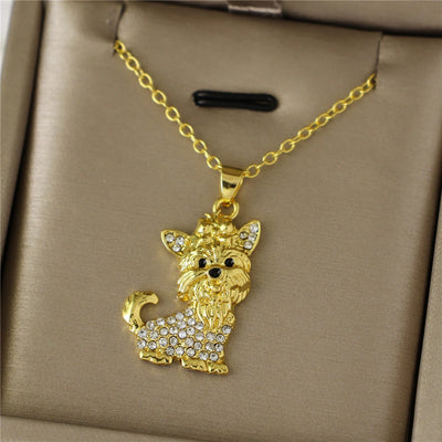 Yorkie Belle | Crystal Necklace