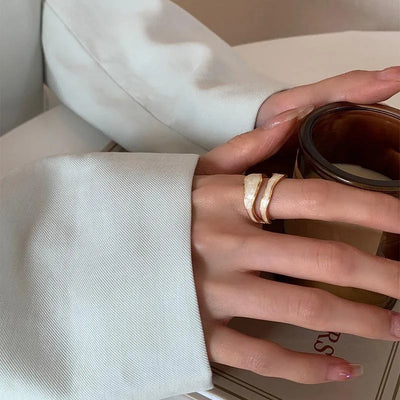 Silken Tides I Pearl White Ring