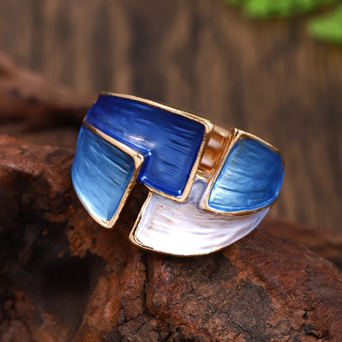 Almana I Geometric Adjustable Gold Ring
