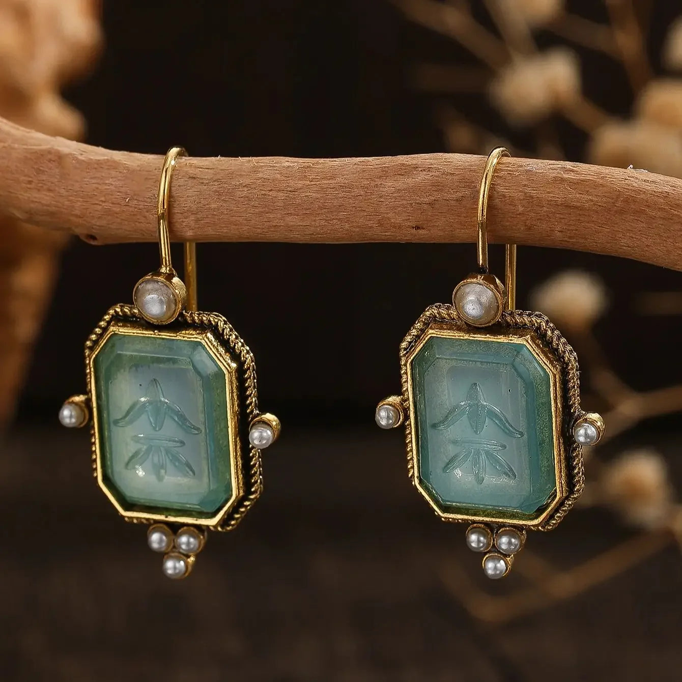 Ocean Dew I Radiant Finish Earrings