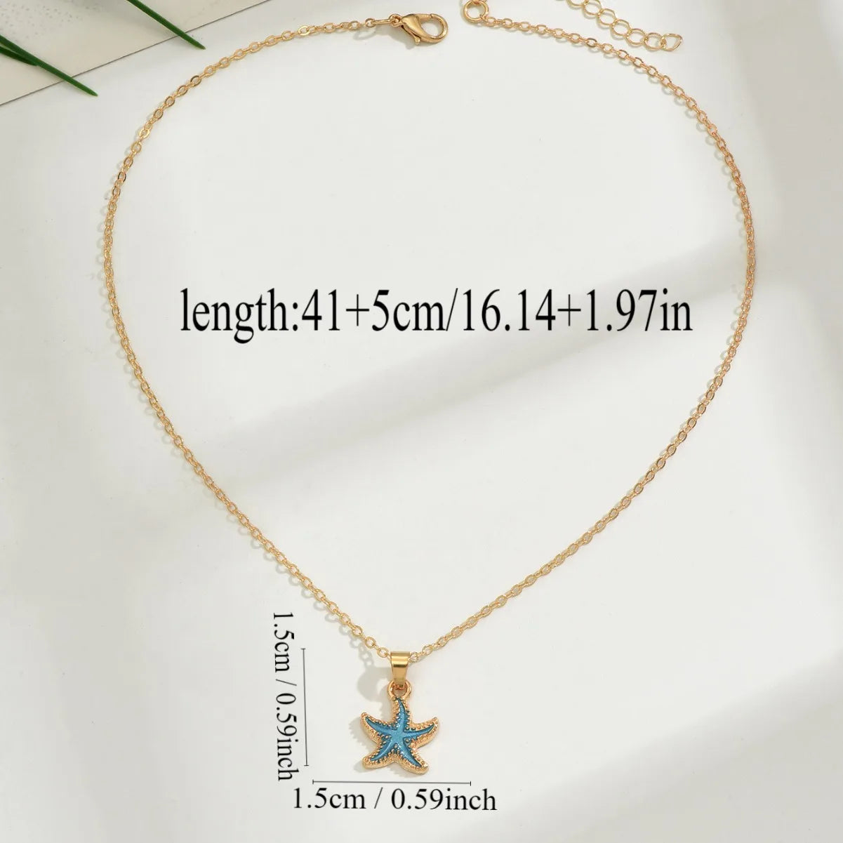 Ocean Bloom I Blue Star Necklace
