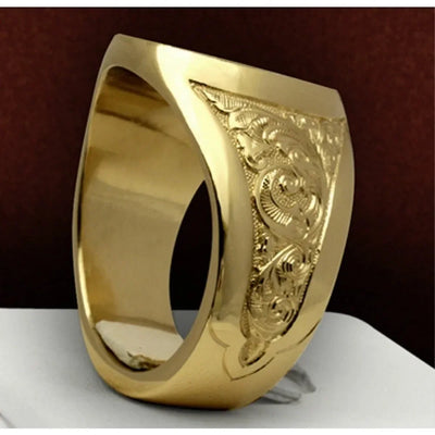 Crest of Valor I Crown Lion Ring