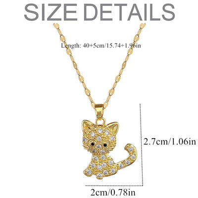 Pixie | Crystal Cat Necklace