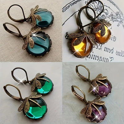 Twilight Wings I Vintage  Dragonfly Earrings