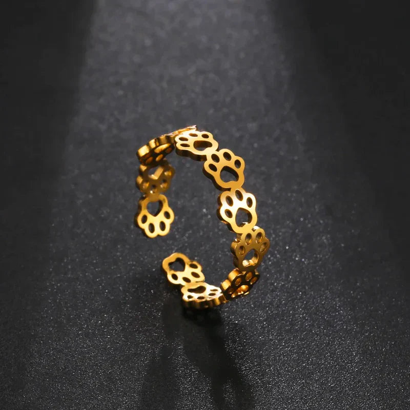 Paw Love I Adjustable Paw Print Ring
