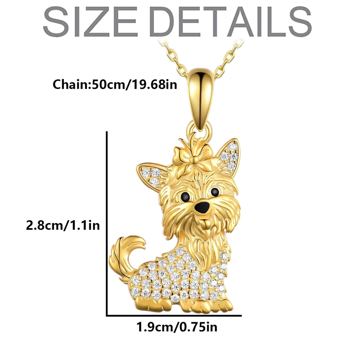 Yorkie Belle | Crystal Necklace