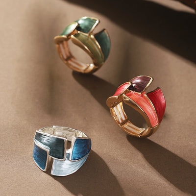 Almana I Geometric Adjustable Gold Ring