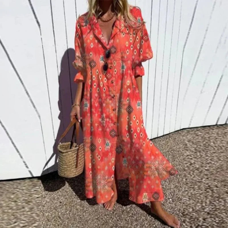 LINA | FLOWY FLORAL MAXI DRESS