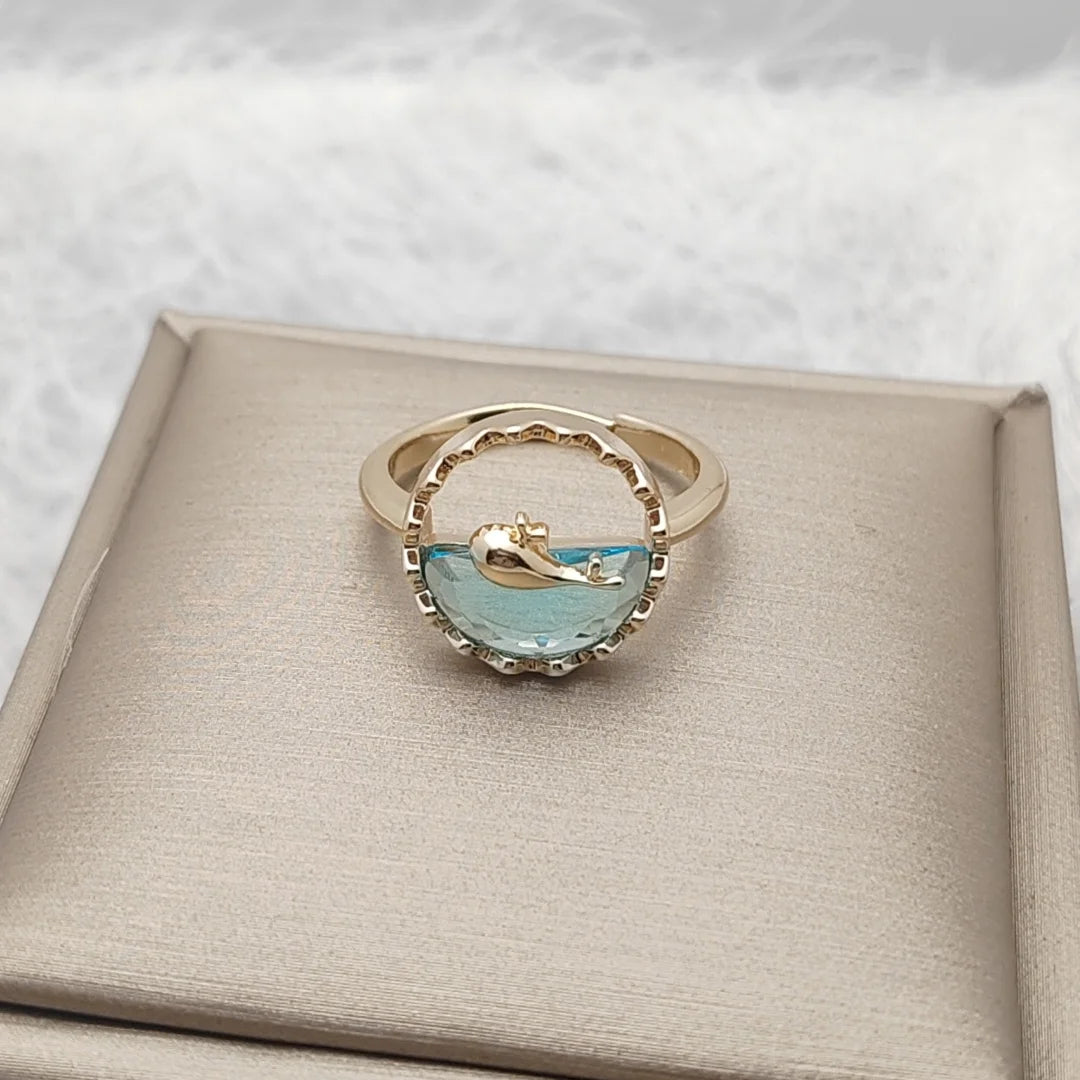 Whale Spirit I Ocean Blue Ring