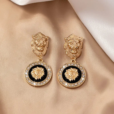 Roar & Radiance I Lion Head Earrings