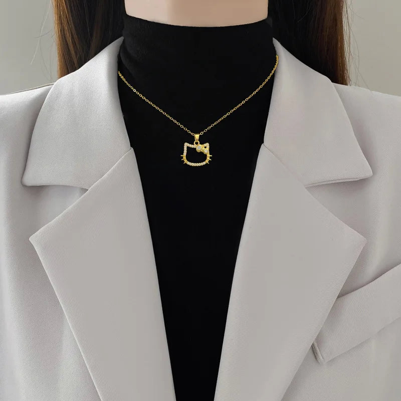Luna | Crystal Kitty Necklace