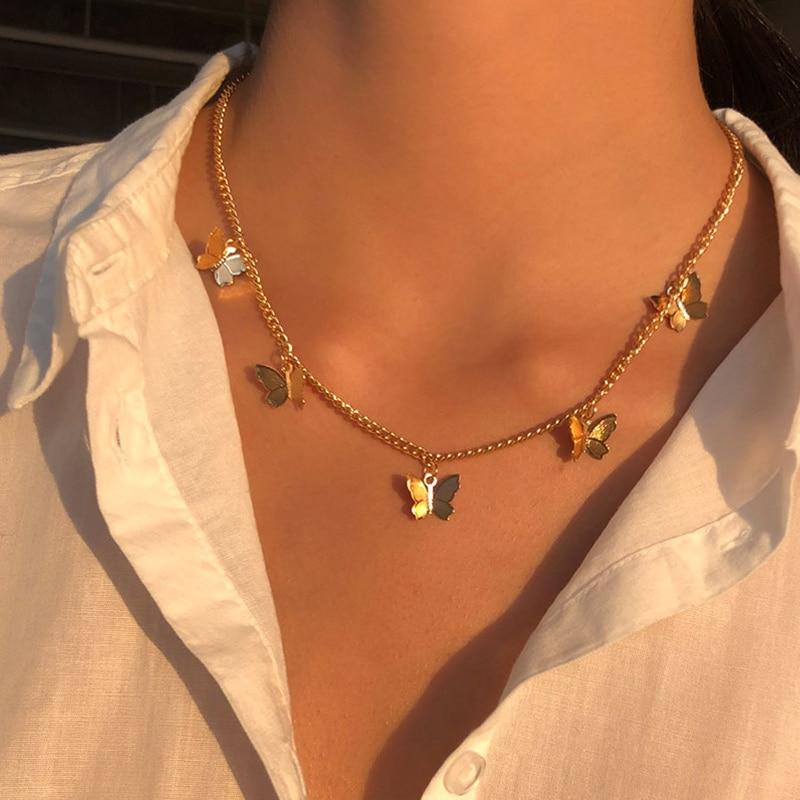 Butterfly Bloom I Gold Plated Butterfly Necklace