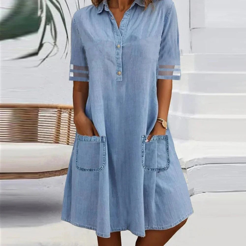 CLARA | DENIM SUMMEREASE DRESS