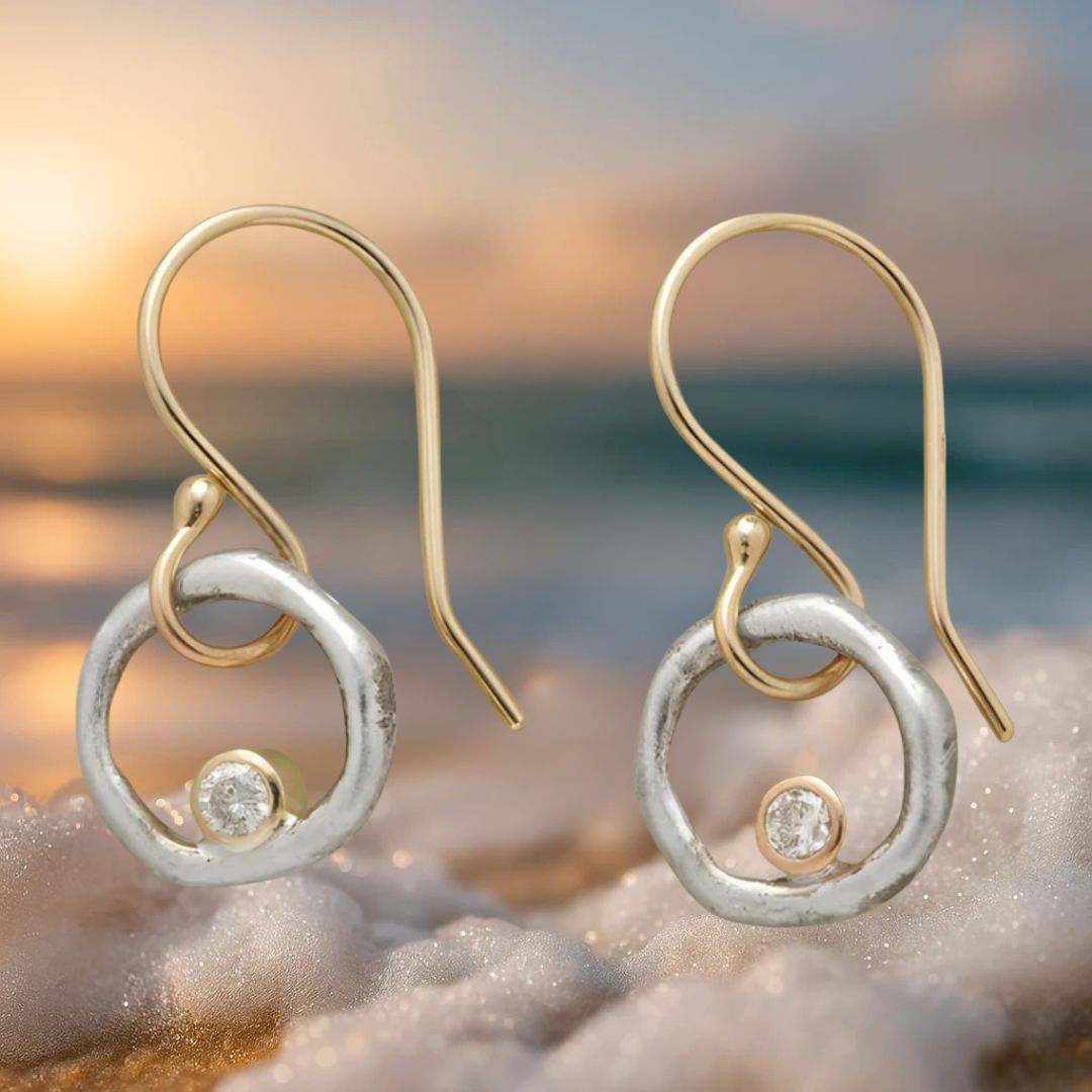VINTAGE GOLD AND SILVER EARRINGS